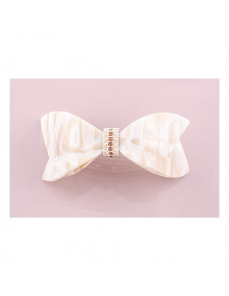 95025_1 MC Davidian Barrette à Cheveux Queue de Cheval Nœud à Pans Rhinestone Center TGM