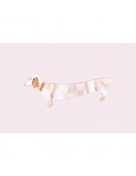 93322_1 MC Davidian Barrette à Cheveux Basset avec Collier Décoré Light PM