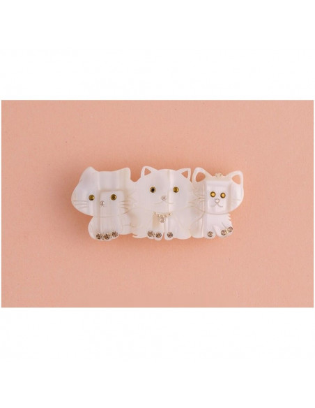 95588bis_1 MC Davidian Barrette à Cheveux trois Petits Chats Light PM