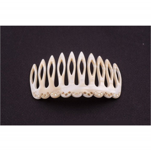 95598bis_1 MC Davidian Peigne à Cheveux Fait-Main 10 Dents Ondulées Light GM