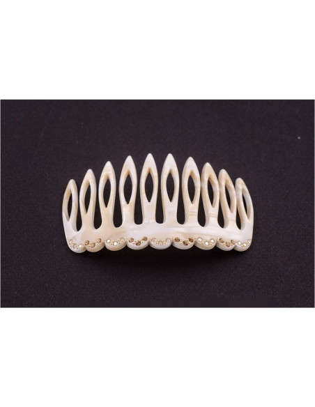 95598bis_1 MC Davidian Peigne à Cheveux Fait-Main 10 Dents Ondulées Light GM