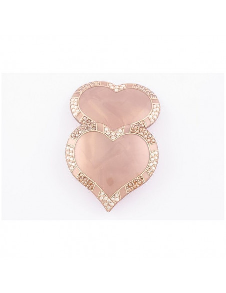 95666_1 MC Davidian Barrette à Cheveux deux Coeurs Light GM