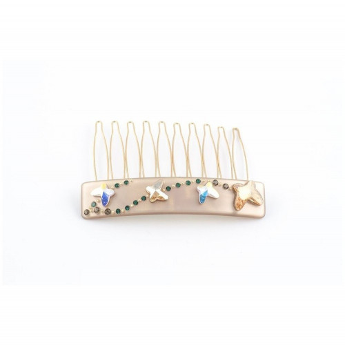 95771_1 MC Davidian Peigne Métal Rock'n Roll Nuage de Petits Papillons Rail MM