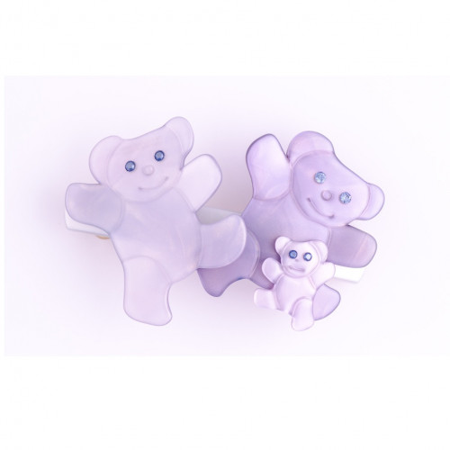 93487bis_1 MC Davidian Barrette à Cheveux Nounours En Famille (Deux Nounours Mm et un Pm) Simple GM