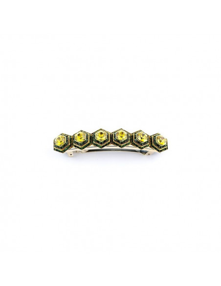 10071_1 MC Davidian Barrette à Cheveux 6 Hexagones Doubles Cristaux Full GM