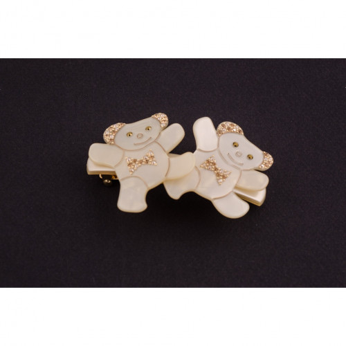 93487a_1 MC Davidian Barrette à Cheveux deux Nounours Mm Light GM