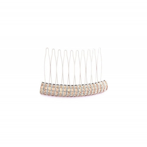 51022_1 MC Davidian Peigne Métal Rock'n Roll Pont de Strass Mm Cristaux Full MM