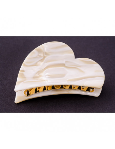 93744_1 MC Davidian Pince à  Cheveux Fait-Main Métal Demi-Coeur Simple MM 93744_1 MC Davidian Pince à  Cheveux Fait-Main Métal Demi-Coeur Simple MM