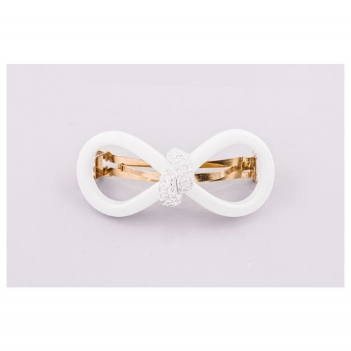 93758b_1 MC Davidian Barrette à Cheveux Nœud en Huit Épais Ajouré Rhinestone Center GM