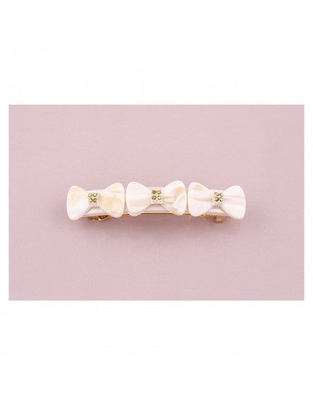 94004_1 MC Davidian Barrette à Cheveux trois Mini Nœuds Rhinestone Center MM