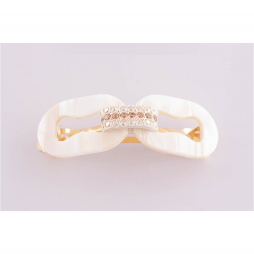 94876a_1 MC Davidian Barrette à Cheveux deux Anneaux Rhinestone Center PM