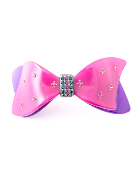 95030 MC Davidian Barrette à Cheveux Queue de Cheval Nœud à Pans Rain of Rhinestones GM