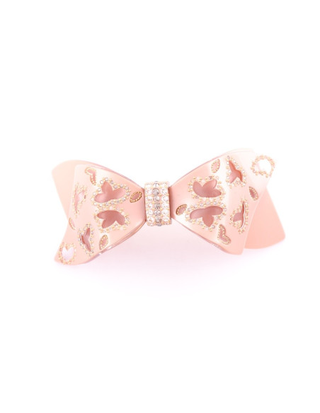 Barrette à Cheveux Queue de Cheval avec Gravage Fleur - [Barrettes Queue de Cheval] fabriqué à la main en France.