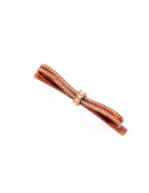 Barrette à Cheveux Nœuds Lacets Rail - [Barrettes 10cm] fabriqué à la main en France.