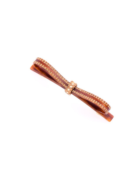 Barrette à Cheveux Nœuds Lacets Rail - [Barrettes 10cm] fabriqué à la main en France.