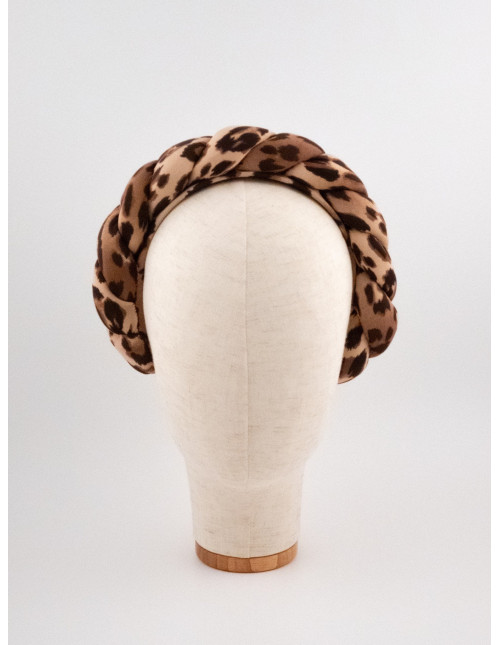 Serre-tête Tresse Léopard - [Serre-têtes Couture] fabriqué à la main en France.