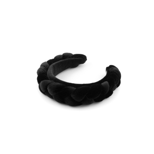 Serre-tête Tresse Velours Noir