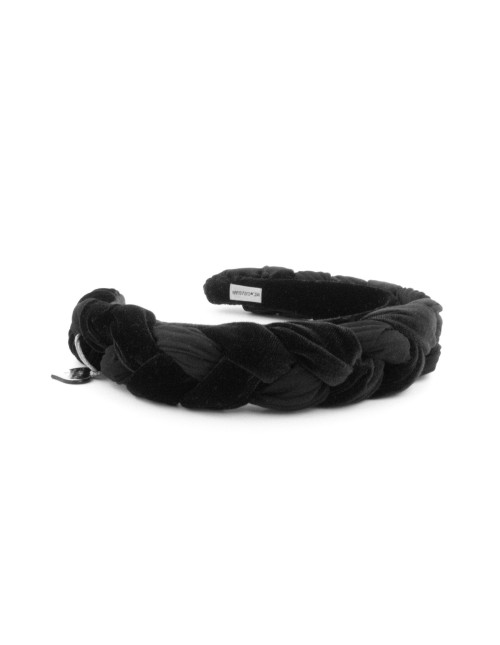 Serre-tête Tresse Velours Noir - [Serre-têtes Couture] fabriqué à la main en France.