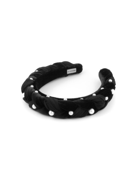 Serre-tête Perles de Nuit - [Serre-têtes Couture] fabriqué à la main en France.