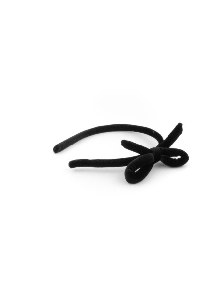 Serre-tête Noeud de Velours - [Serre-têtes Couture] fabriqué à la main en France.