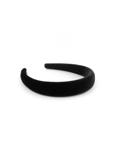 Serre-tête Coussin Noir - [Serre-têtes Couture] fabriqué à la main en France.