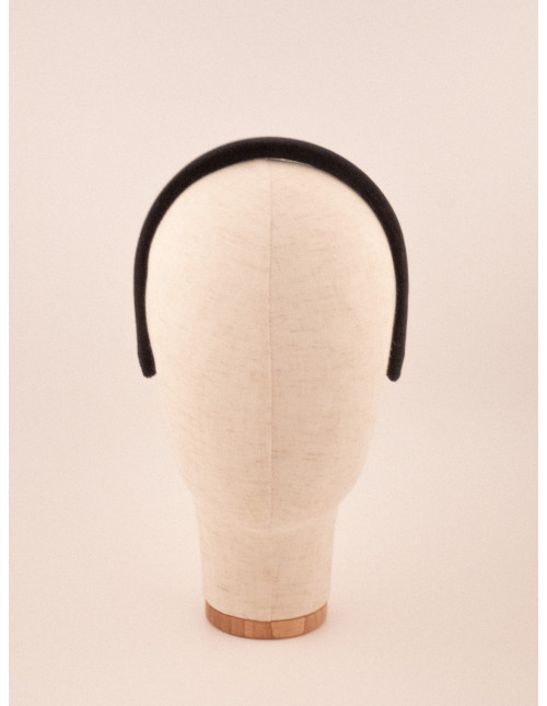 Serre-tête Coussin Noir - [Serre-têtes Couture] fabriqué à la main en France.