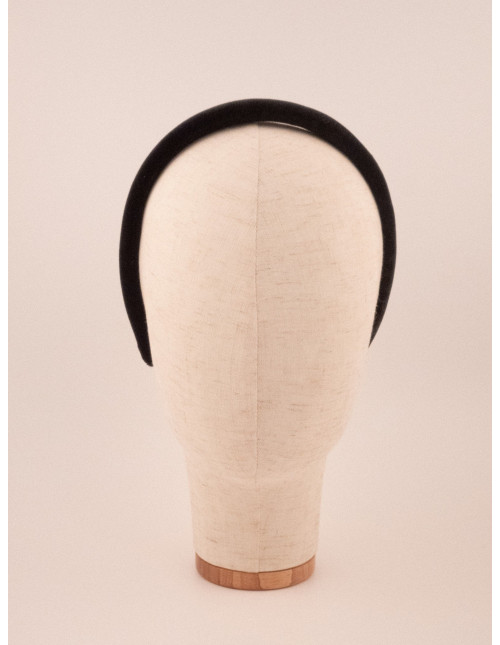 Serre-tête Coussin Noir - [Serre-têtes Couture] fabriqué à la main en France.