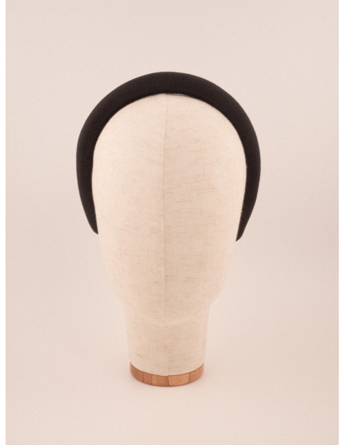 Serre-tête Galbe Noir - [Serre-têtes Couture] fabriqué à la main en France.