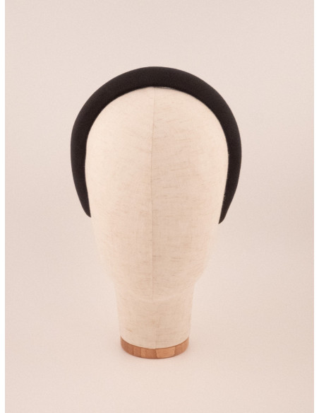 Serre-tête Galbe Noir - [Serre-têtes Couture] fabriqué à la main en France.