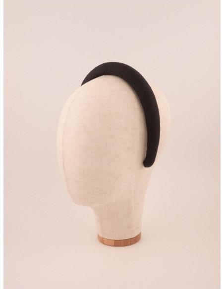 Serre-tête Galbe Noir - [Serre-têtes Couture] fabriqué à la main en France.