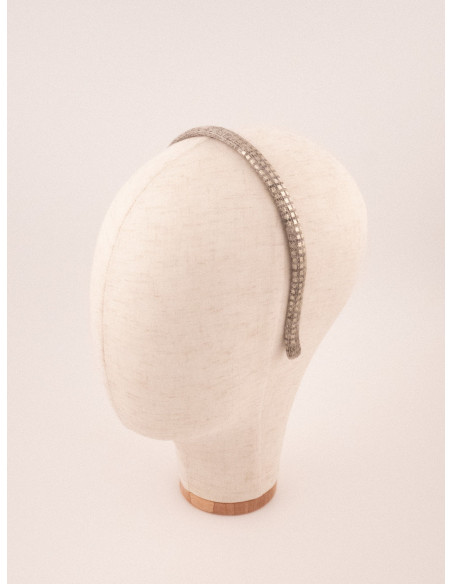 Serre-tête Fil de Strass - [Serre-têtes Couture] fabriqué à la main en France.