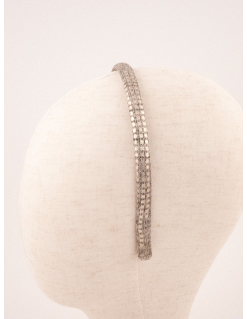 Serre-tête Fil de Strass - [Serre-têtes Couture] fabriqué à la main en France.