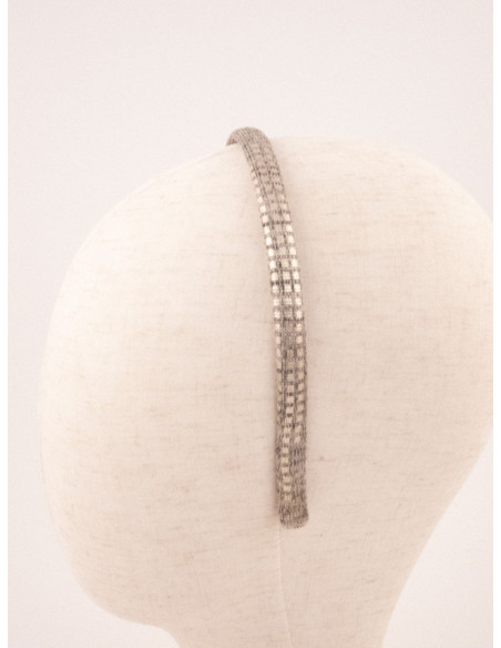 Serre-tête Fil de Strass - [Serre-têtes Couture] fabriqué à la main en France.