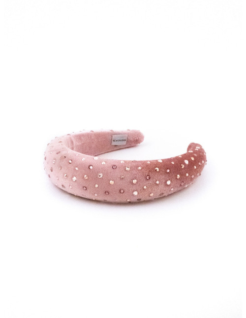Serre-tête Coussin Rose Étoilé - [Serre-têtes Couture] fabriqué à la main en France.
