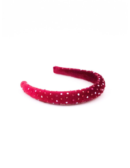 Serre-tête Coussin Fuchsia Étoilé - [Serre-têtes Couture] fabriqué à la main en France.
