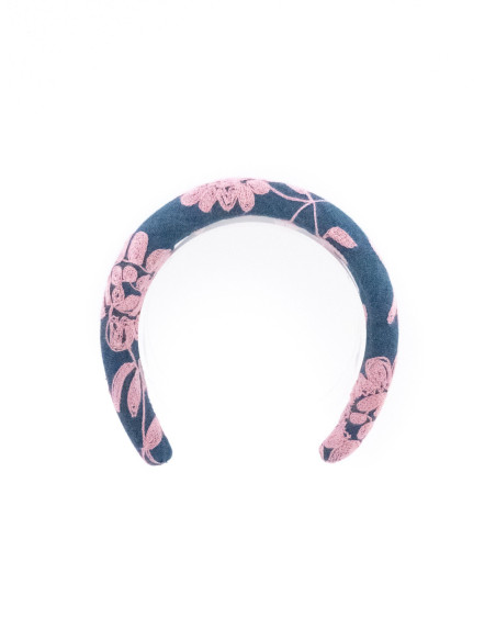 Serre-tête Jardin Brodé - [Serre-têtes Couture] fabriqué à la main en France.