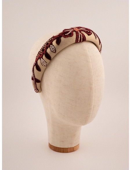 Serre-tête Impératrice - [Serre-têtes Couture] fabriqué à la main en France.