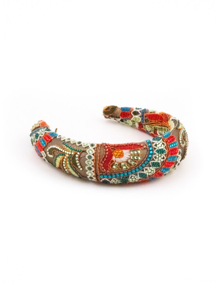 Serre-tête Holi Rangoli Couture - [Serre-têtes Couture] fabriqué à la main en France.
