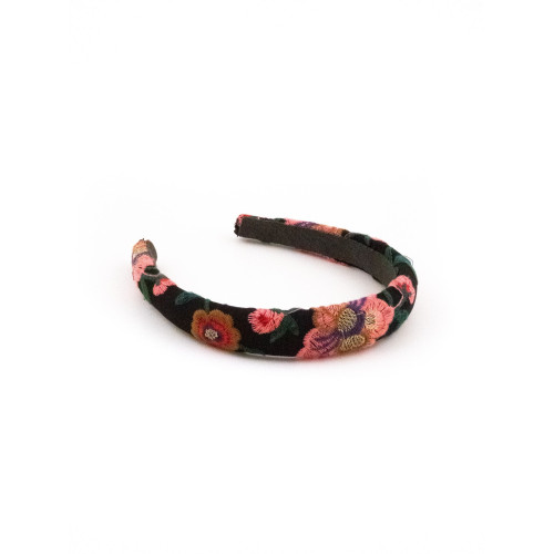 Serre-tête Fleurs de Velours Noir