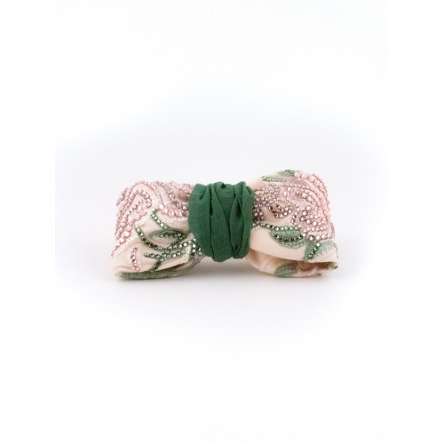 Barrette Noeud Rosier Pastel