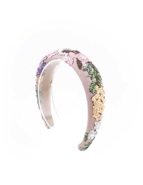 Serre-tête Papillon Parme - [Serre-têtes Couture] fabriqué à la main en France.