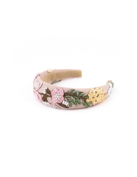 Serre-tête Papillon Parme - [Serre-têtes Couture] fabriqué à la main en France.