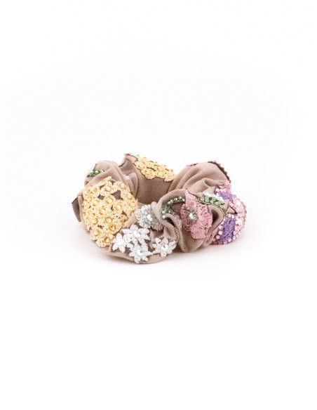 Chouchou Bouquet Pastel - [Chouchous Couture] fabriqué à la main en France.