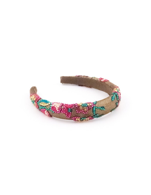 Serre-tête Confettis Dorés - [Serre-têtes Couture] fabriqué à la main en France.