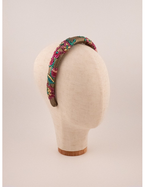 Serre-tête Confettis Dorés - [Serre-têtes Couture] fabriqué à la main en France.