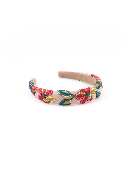 Serre-tête Feuillage Multicolore - [Serre-têtes Couture] fabriqué à la main en France.