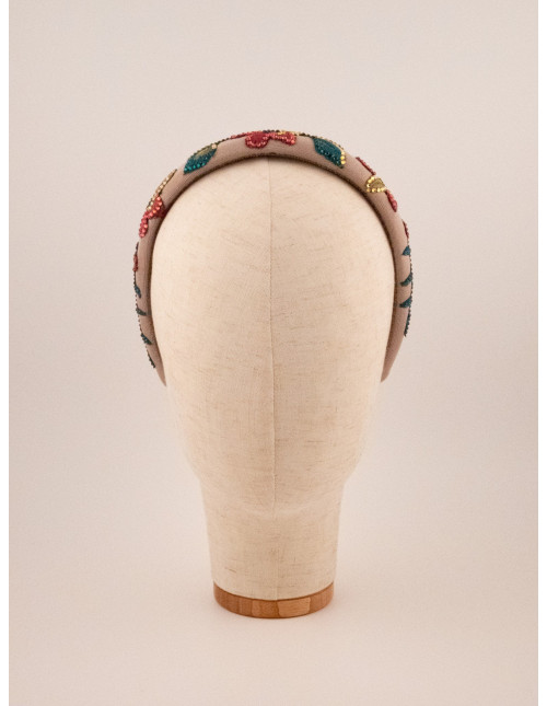 Serre-tête Feuillage Multicolore - [Serre-têtes Couture] fabriqué à la main en France.