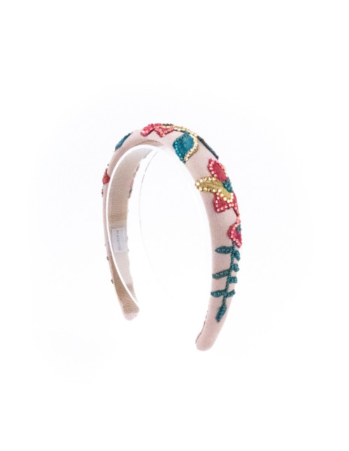 Serre-tête Feuillage Multicolore - [Serre-têtes Couture] fabriqué à la main en France.