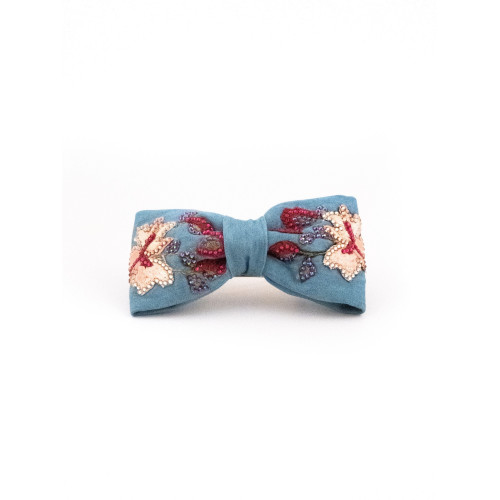Barrette Papillon Bleu Ciel