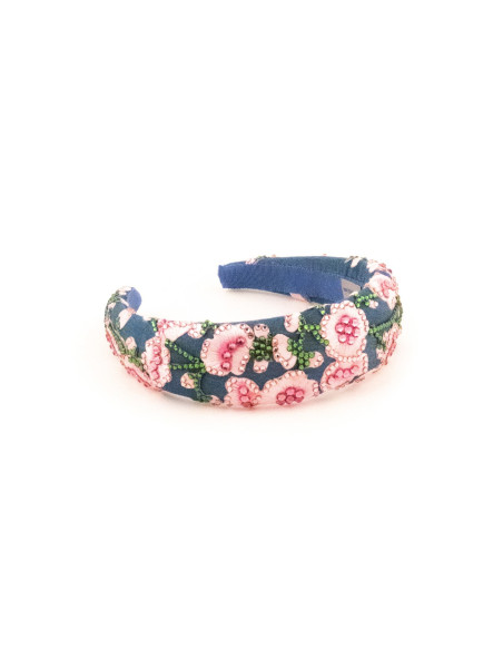 Serre-tête Parterre Fleuri - [Serre-têtes Couture] fabriqué à la main en France.